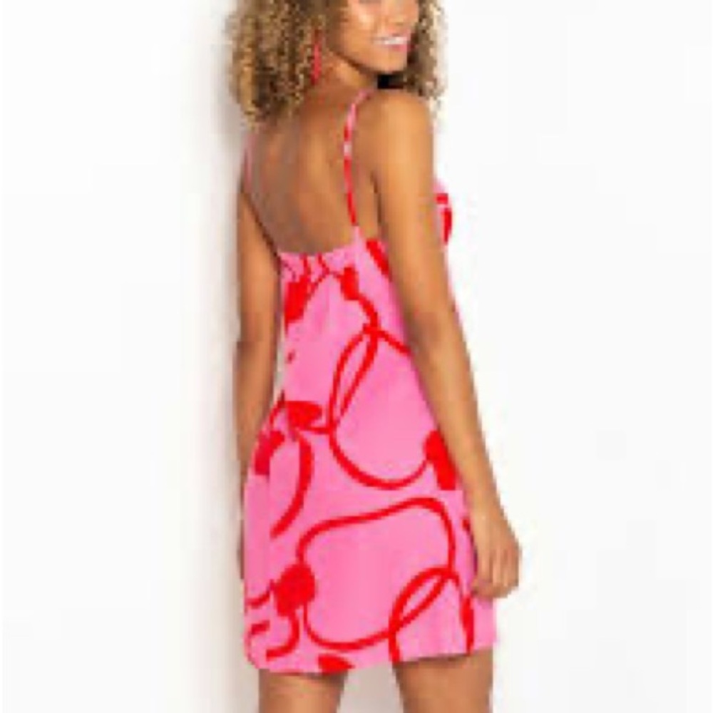 FARM Rio Vibrant Pink and Red Mini Dress